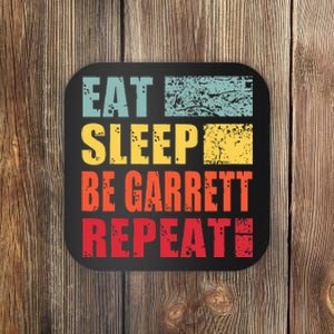 retro Personalized Name Eat Sleep Be Garrett Coaster