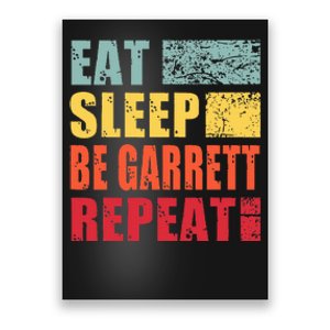 retro Personalized Name Eat Sleep Be Garrett Poster