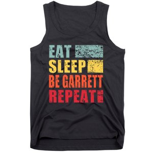 retro Personalized Name Eat Sleep Be Garrett Tank Top