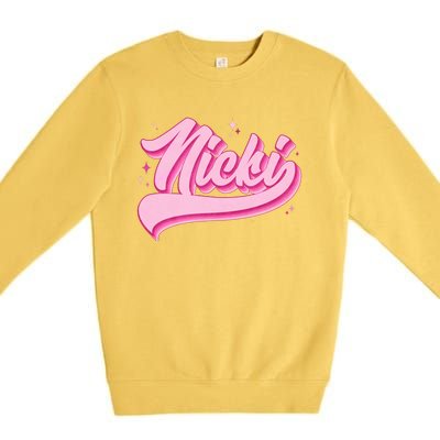 Retro Pink Nicki Premium Crewneck Sweatshirt