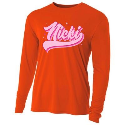 Retro Pink Nicki Cooling Performance Long Sleeve Crew