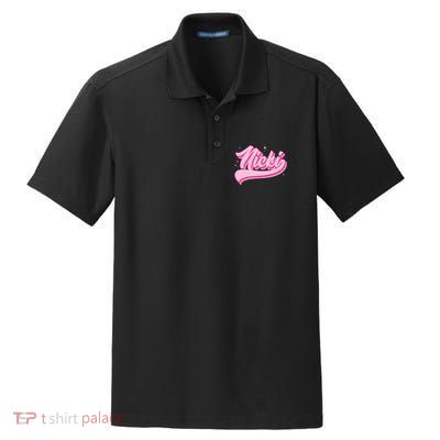 Retro Pink Nicki Dry Zone Grid Polo