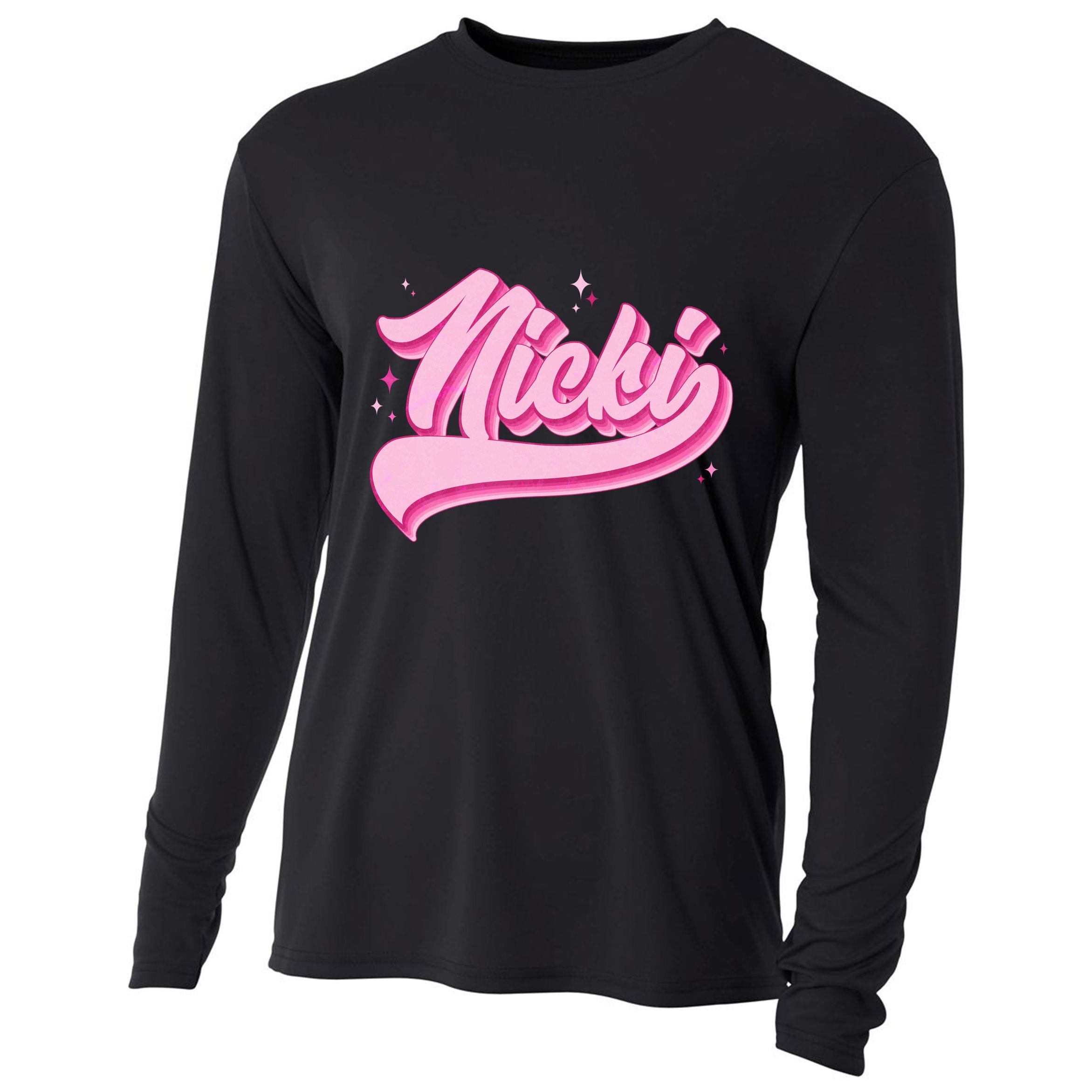 Retro Pink Nicki Cooling Performance Long Sleeve Crew