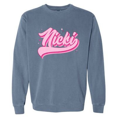 Retro Pink Nicki Garment-Dyed Sweatshirt