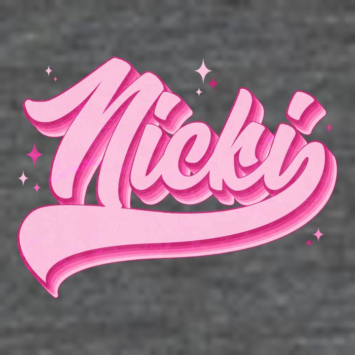 Retro Pink Nicki 7 Panel Mesh Trucker Snapback Hat