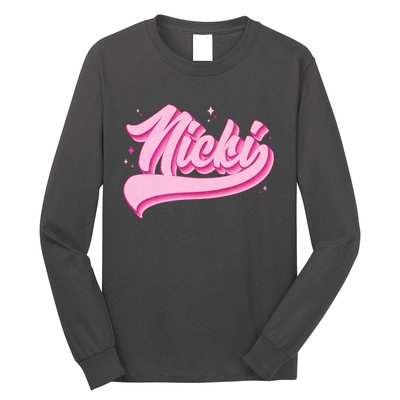 Retro Pink Nicki Long Sleeve Shirt