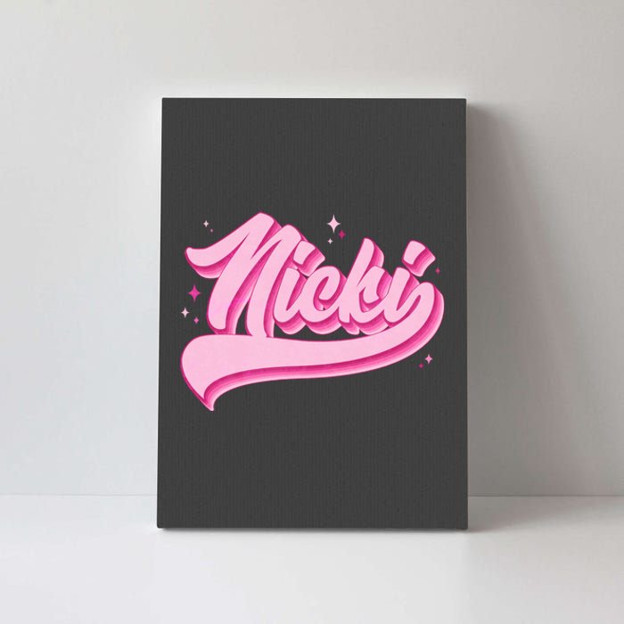 Retro Pink Nicki Canvas