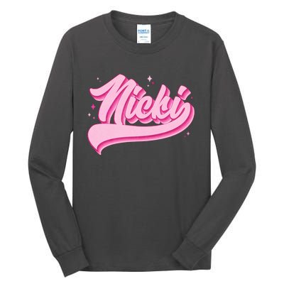 Retro Pink Nicki Tall Long Sleeve T-Shirt