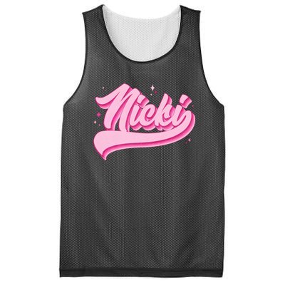 Retro Pink Nicki Mesh Reversible Basketball Jersey Tank