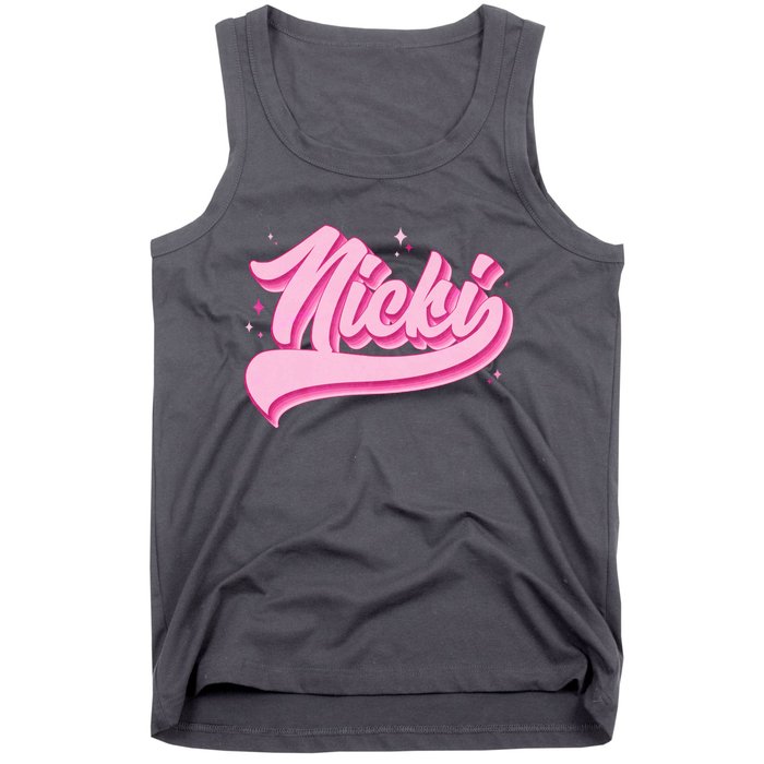 Retro Pink Nicki Tank Top