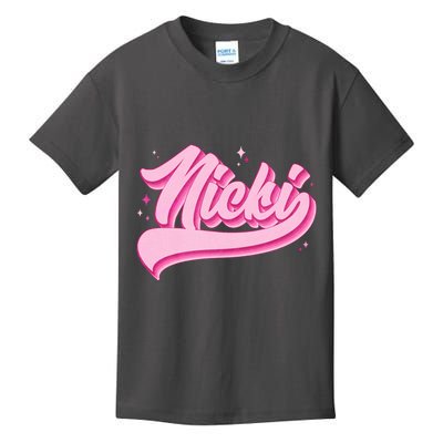 Retro Pink Nicki Kids T-Shirt