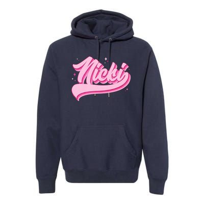 Retro Pink Nicki Premium Hoodie