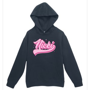 Retro Pink Nicki Urban Pullover Hoodie