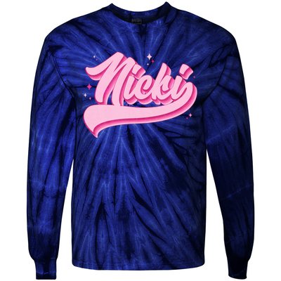 Retro Pink Nicki Tie-Dye Long Sleeve Shirt