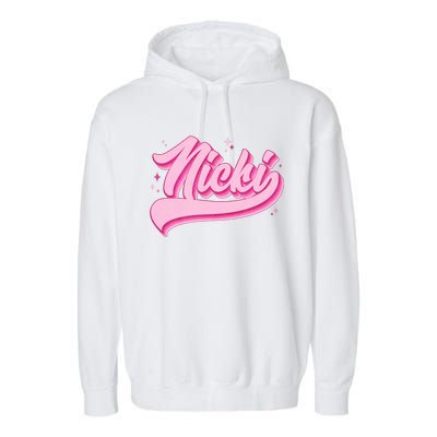 Retro Pink Nicki Garment-Dyed Fleece Hoodie