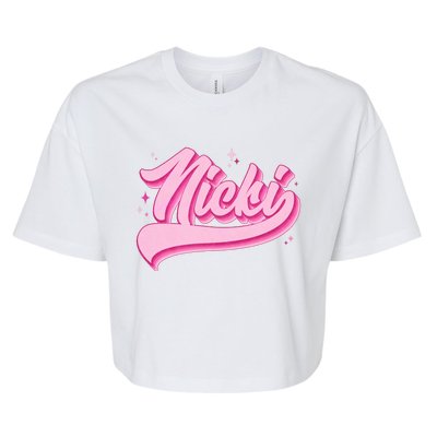 Retro Pink Nicki Bella+Canvas Jersey Crop Tee