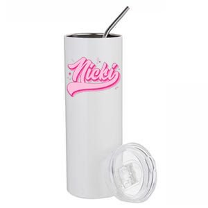 Retro Pink Nicki Stainless Steel Tumbler