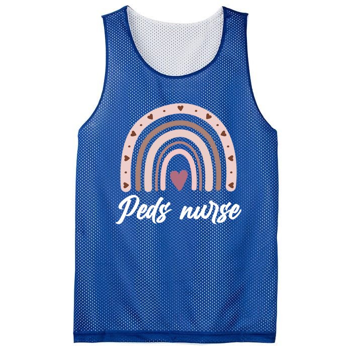 Rainbow Peds Nurse Pediatric Care Pediatric Nurse Cute Gift Mesh Reversible Basketball Jersey Tank