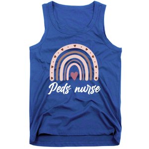 Rainbow Peds Nurse Pediatric Care Pediatric Nurse Cute Gift Tank Top