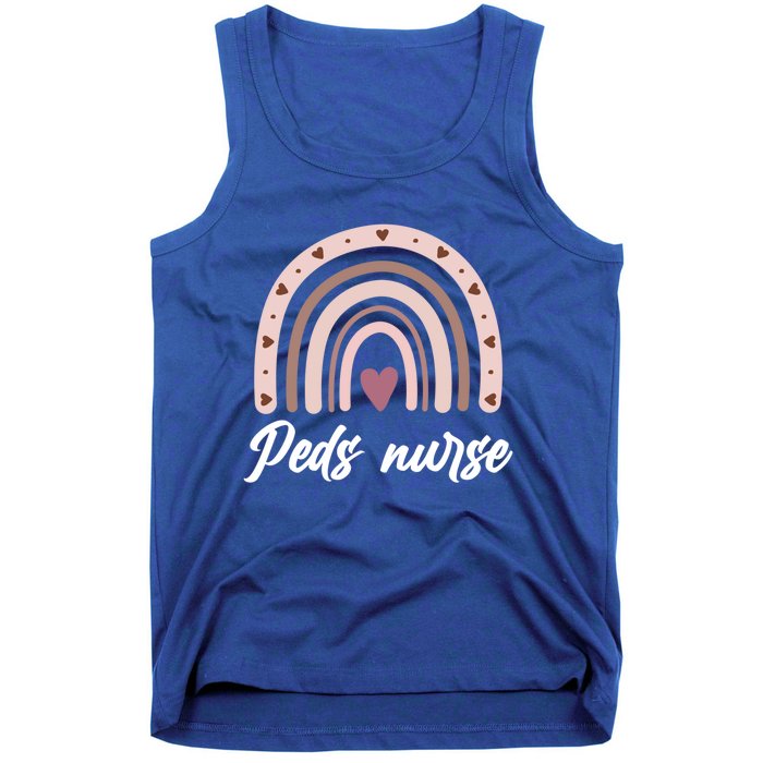 Rainbow Peds Nurse Pediatric Care Pediatric Nurse Cute Gift Tank Top