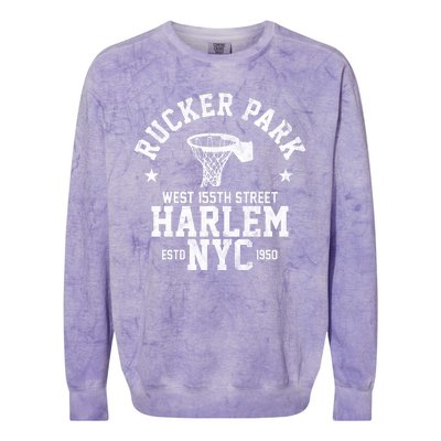 Rucker Park Nyc Streetball Colorblast Crewneck Sweatshirt