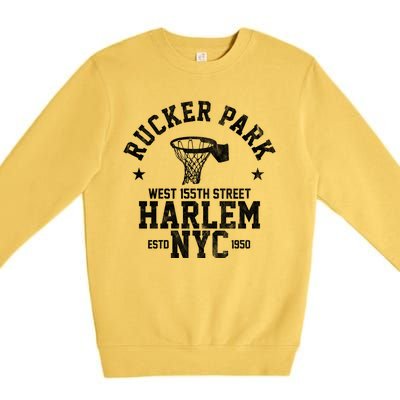 Rucker Park Nyc Streetball Premium Crewneck Sweatshirt