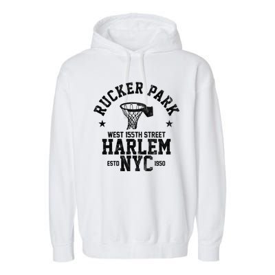 Rucker Park Nyc Streetball Garment-Dyed Fleece Hoodie