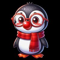 Red Penguin Nose Funny Day 2025 .Png City Backpack