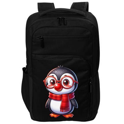 Red Penguin Nose Funny Day 2025 .Png Impact Tech Backpack
