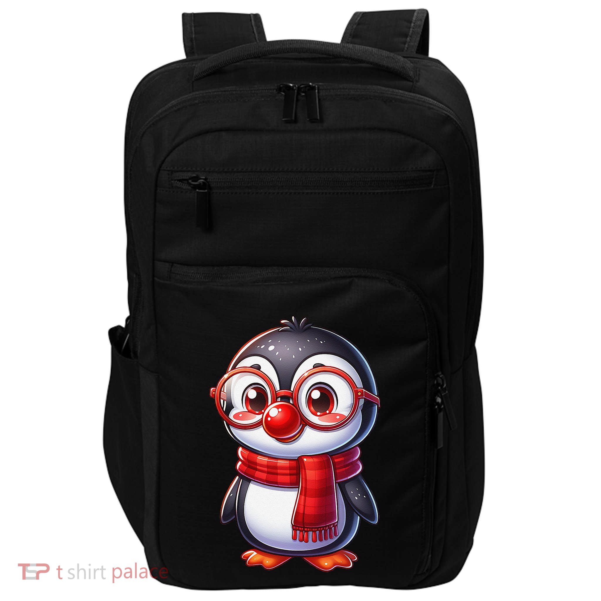 Red Penguin Nose Funny Day 2025 .Png Impact Tech Backpack