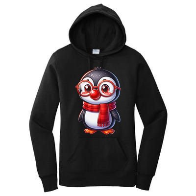 Red Penguin Nose Funny Day 2025 .Png Women's Pullover Hoodie