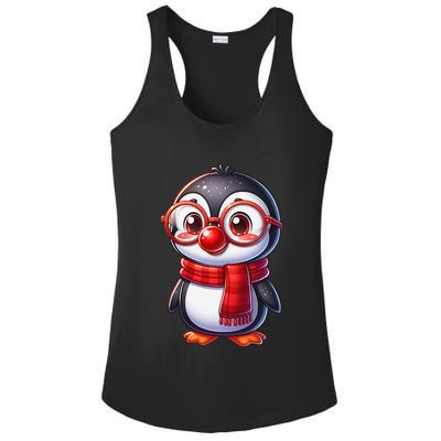 Red Penguin Nose Funny Day 2025 .Png Ladies PosiCharge Competitor Racerback Tank