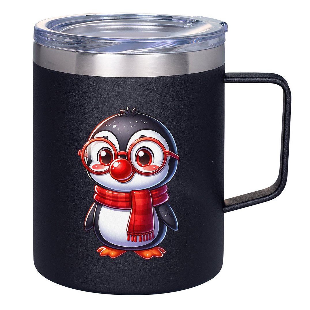 Red Penguin Nose Funny Day 2025 .Png 12oz Stainless Steel Coffee Mug