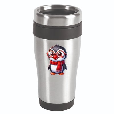 Red Penguin Nose Funny Day 2025 .Png 16oz Travel Tumbler
