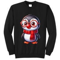 Red Penguin Nose Funny Day 2025 .Png Tall Sweatshirt