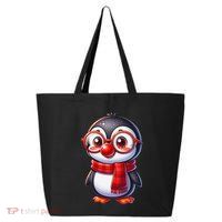Red Penguin Nose Funny Day 2025 .Png 25L Jumbo Tote