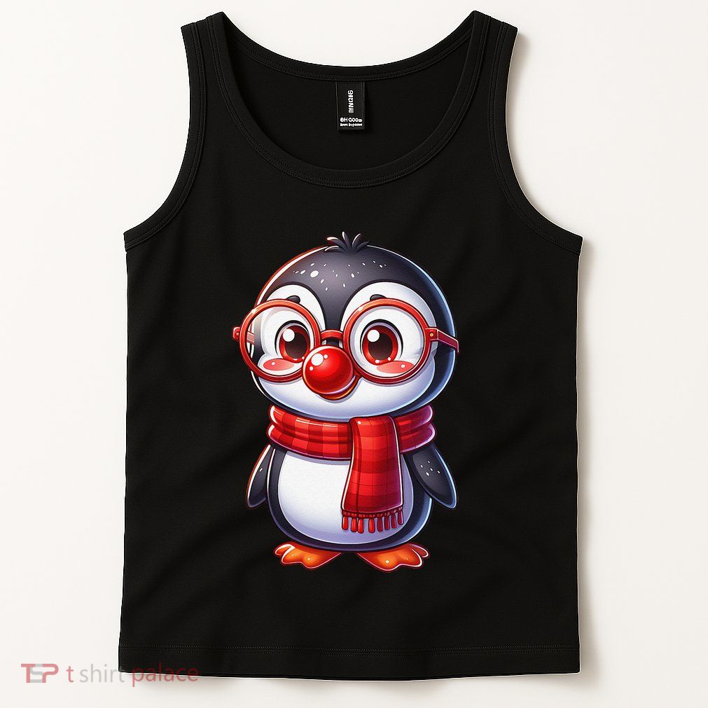 Red Penguin Nose Funny Day 2025 .Png Tank Top