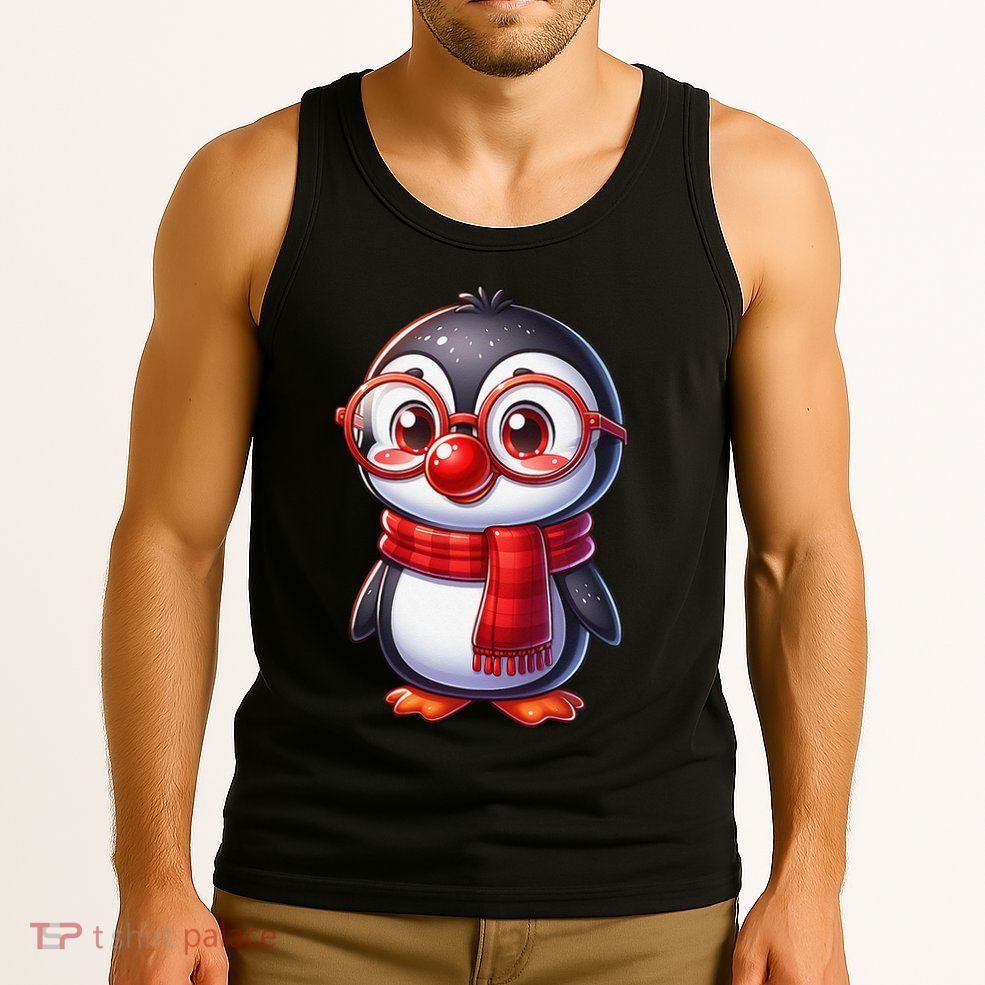 Red Penguin Nose Funny Day 2025 .Png Tank Top