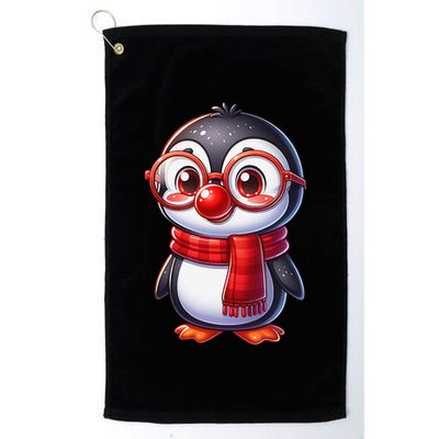 Red Penguin Nose Funny Day 2025 .Png Golf Towel