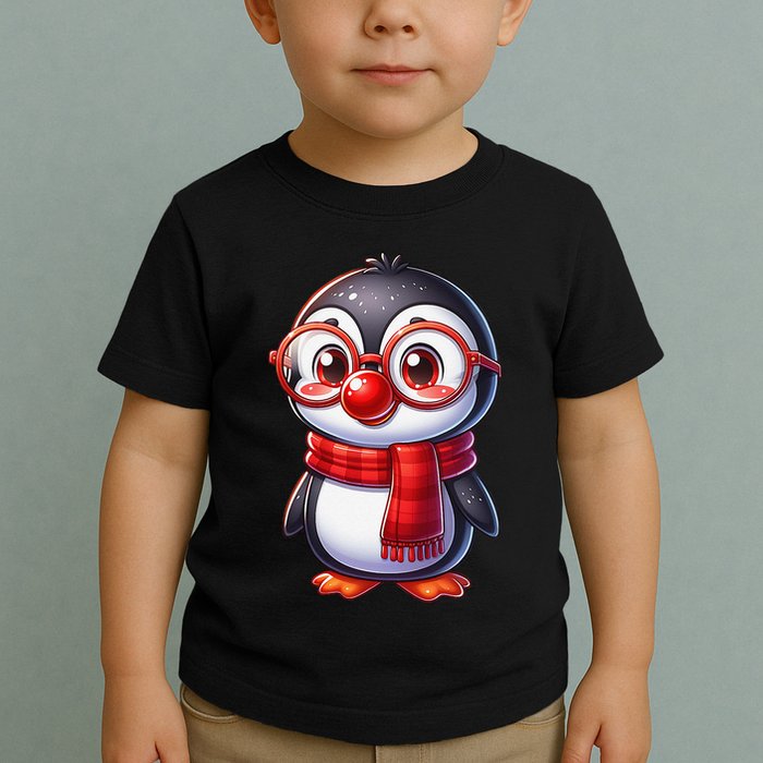 Red Penguin Nose Funny Day 2025 .Png Toddler T-Shirt