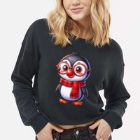 Red Penguin Nose Funny Day 2025 .Png Cropped Pullover Crew