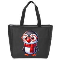 Red Penguin Nose Funny Day 2025 .Png Zip Tote Bag