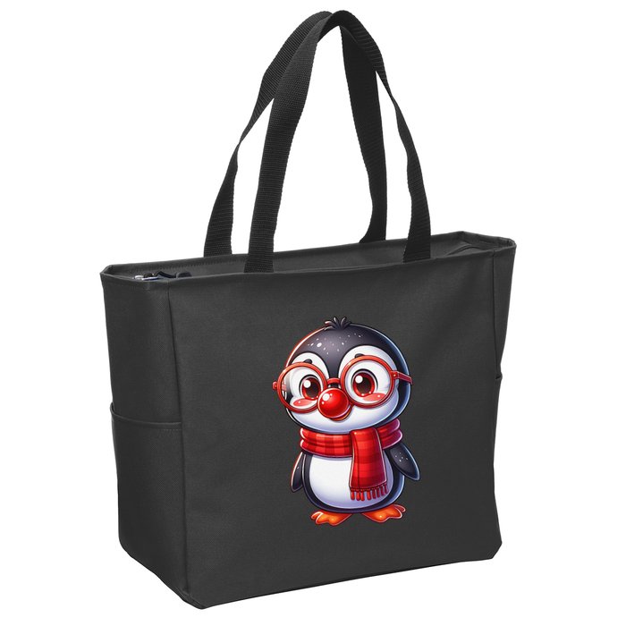 Red Penguin Nose Funny Day 2025 .Png Zip Tote Bag
