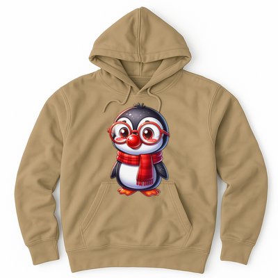 Red Penguin Nose Funny Day 2025 .Png Hoodie