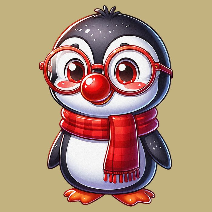 Red Penguin Nose Funny Day 2025 .Png Tall Long Sleeve T-Shirt