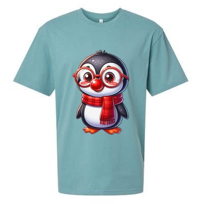 Red Penguin Nose Funny Day 2025 .Png Sueded Cloud Jersey T-Shirt