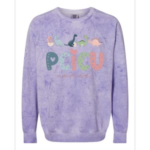 Retro Pcicu Nurse Icu Pediatric Cardiac Tiny Humans Colorblast Crewneck Sweatshirt