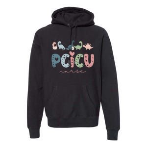 Retro Pcicu Nurse Icu Pediatric Cardiac Tiny Humans Premium Hoodie