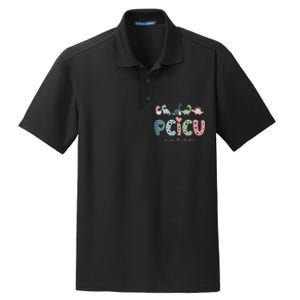 Retro Pcicu Nurse Icu Pediatric Cardiac Tiny Humans Dry Zone Grid Polo