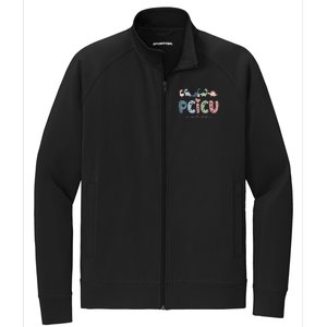 Retro Pcicu Nurse Icu Pediatric Cardiac Tiny Humans Stretch Full-Zip Cadet Jacket